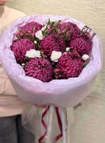 Букет из хризантемы «Сирень» от интернет-магазина цветов в 