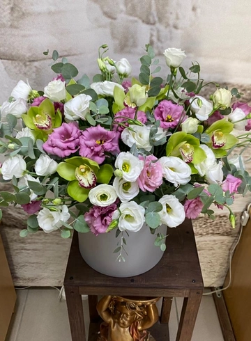 Композиция с орхидеей «Моей милой» от интернет-магазина цветов в 