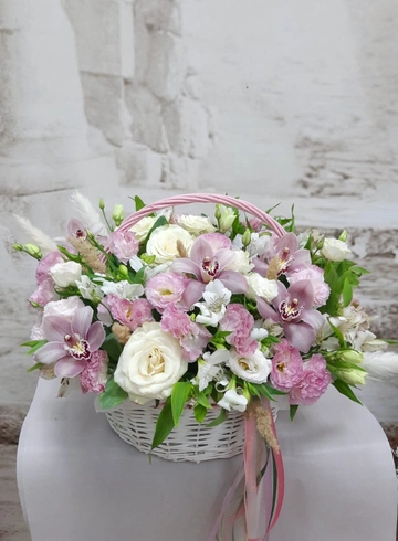 Композиция с орхидеей «Облако» от интернет-магазина цветов в 