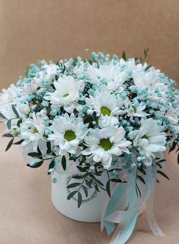 Композиция из хризантемы «Воздушное облачко» от интернет-магазина цветов в 